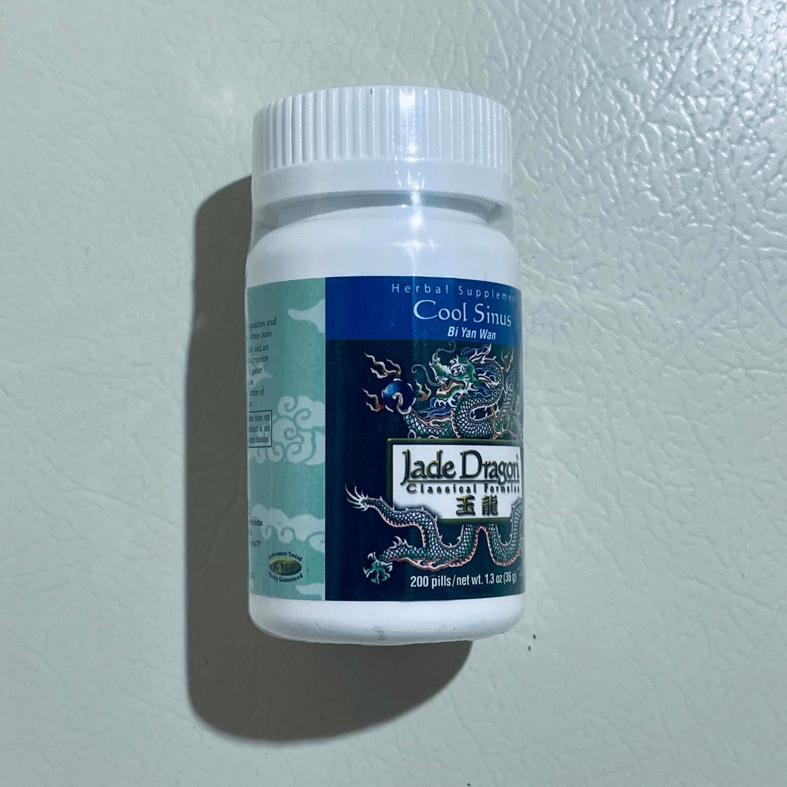 Jade Dragon Cool Sinus Herbal Supplement 200 Pills EXP 11/2028