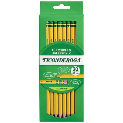 Dixon Ticonderoga No. 2 Pre-Sharpened Pencils, 30-Pack