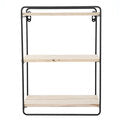 3 Tier Rustic Floating Shelf Golden Wall Shelf Wall Mounted Modern Decor Wood Shelves for Bedroom Home Decor