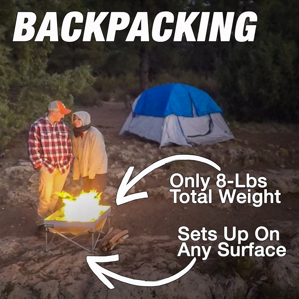Fireside Outdoor Pop-Up Fire Pit & Heat Shield Bundle