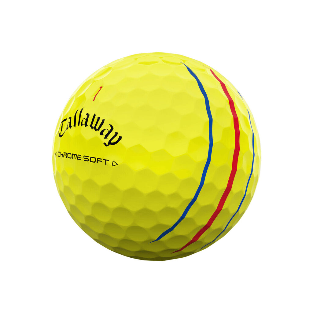 Callaway Chrome Soft 2024 360 Triple Track Yellow Stripe Golf Balls