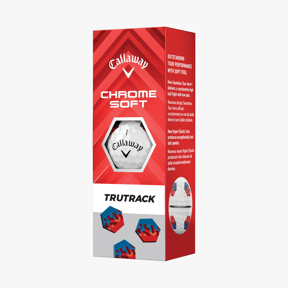 Callaway Chrome Soft TruTrack Blue & Red 2024 Golf Balls