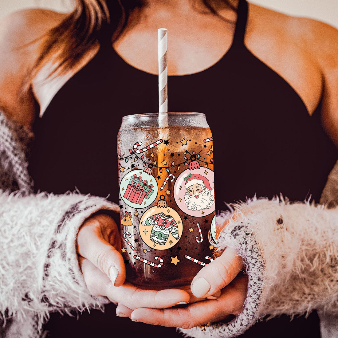 Balls Deep 17oz Christmas Mug Funny Holiday Cup With Ornament Design Humorous Seasonal Drinkware