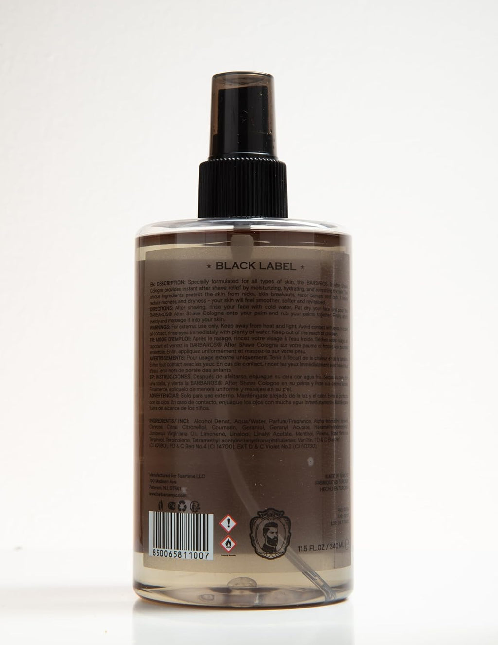 BARBAROS BLACK LABEL COLOGNE 11.5OZ