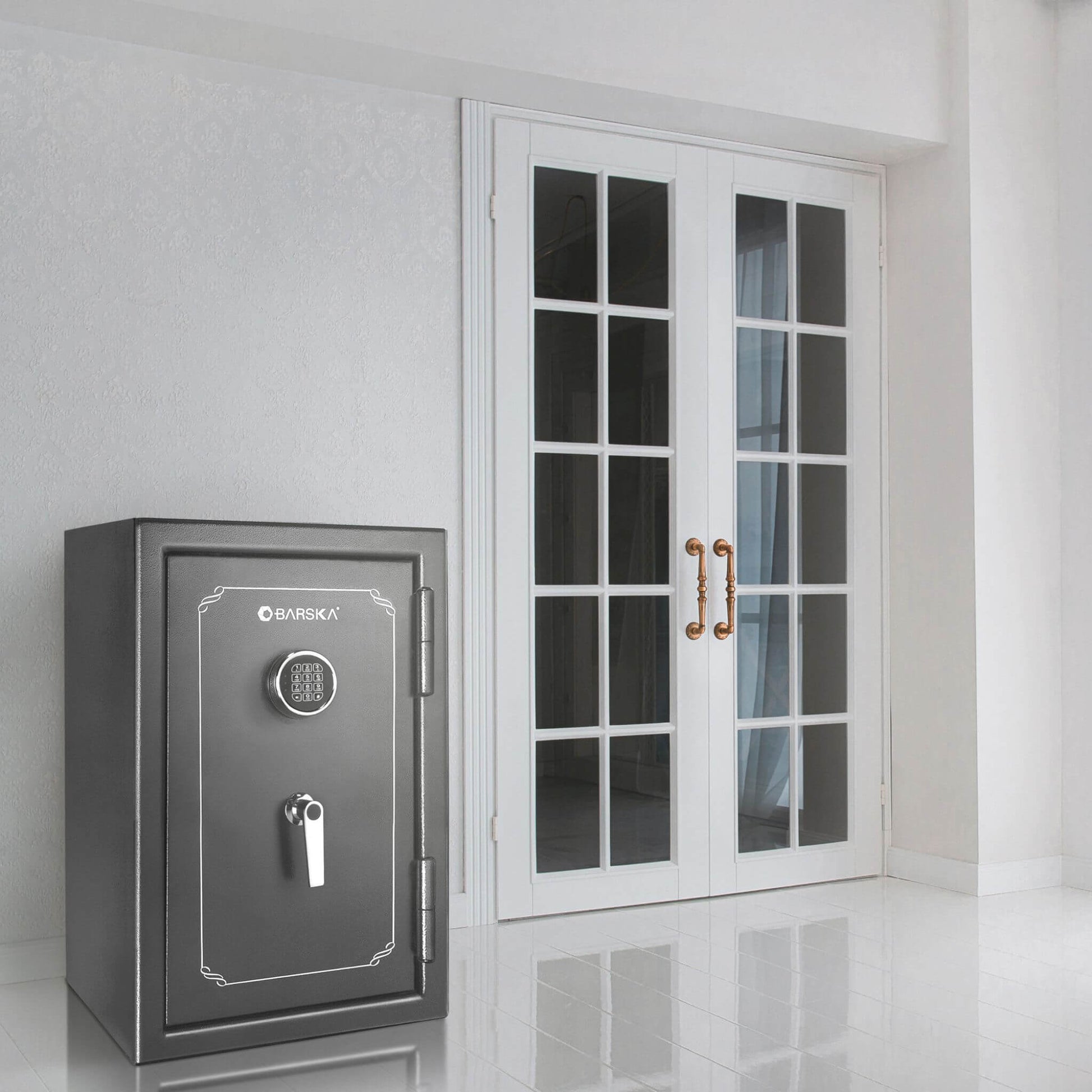 Barska 4.39 CF Heavy-Duty Steel Fireproof Safe Vault With Digital Keypad (SAK51786)
