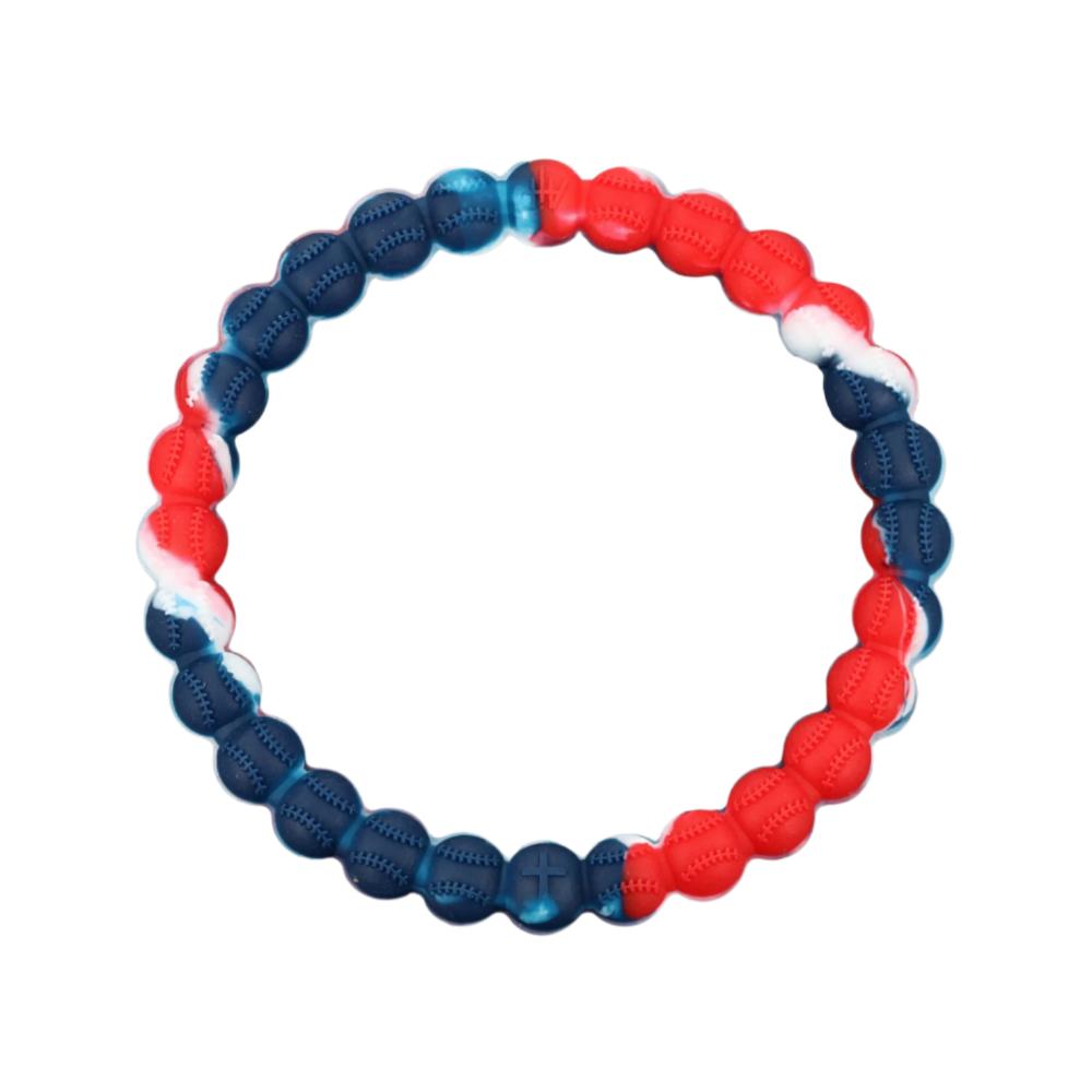 Power Band Baseball Bracelet | Red, White, & Blue