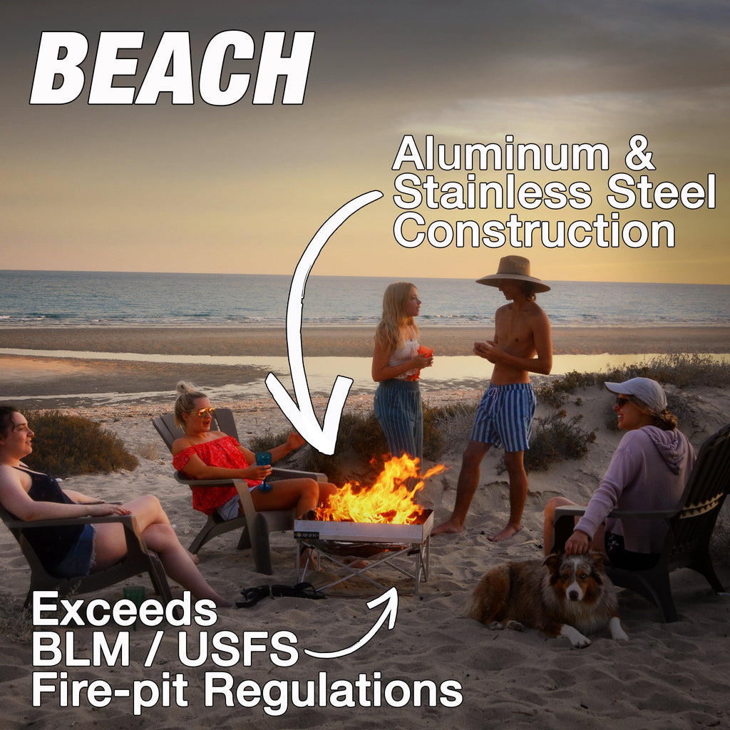 Fireside Outdoor Pop-Up Fire Pit & Heat Shield Bundle