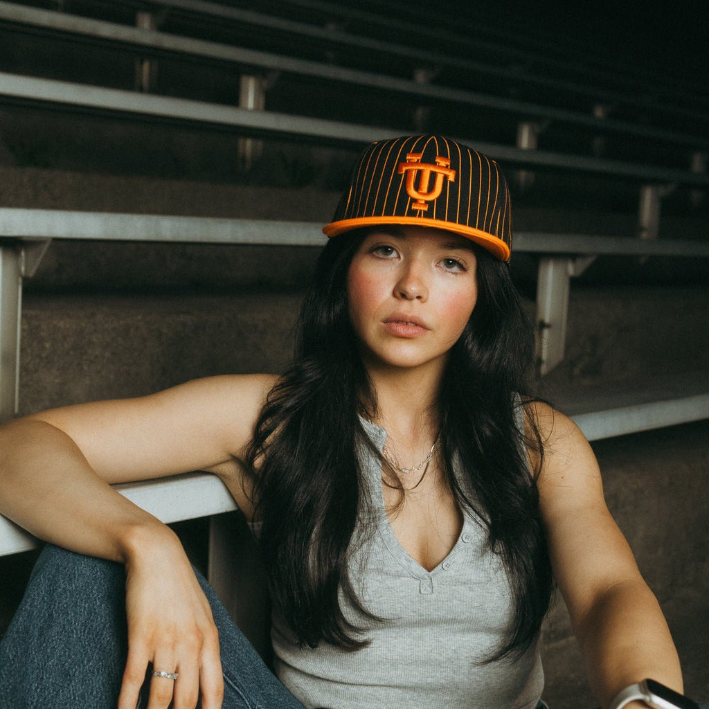 Black Pinstripe Interlocking UT