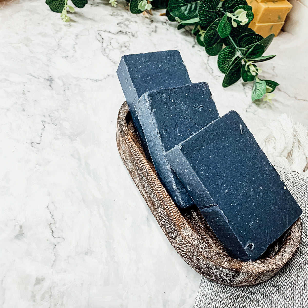 Black Soap Bar For Sensitive Skin - Unscented Natural Oils Gift For Him