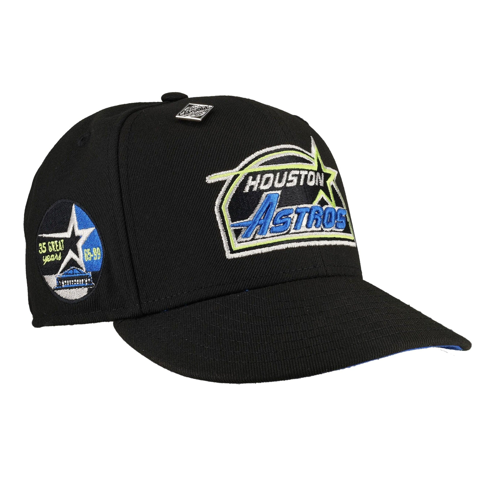 Houston Astros Black 35 Great Years Patch 59Fifty Fitted Hat