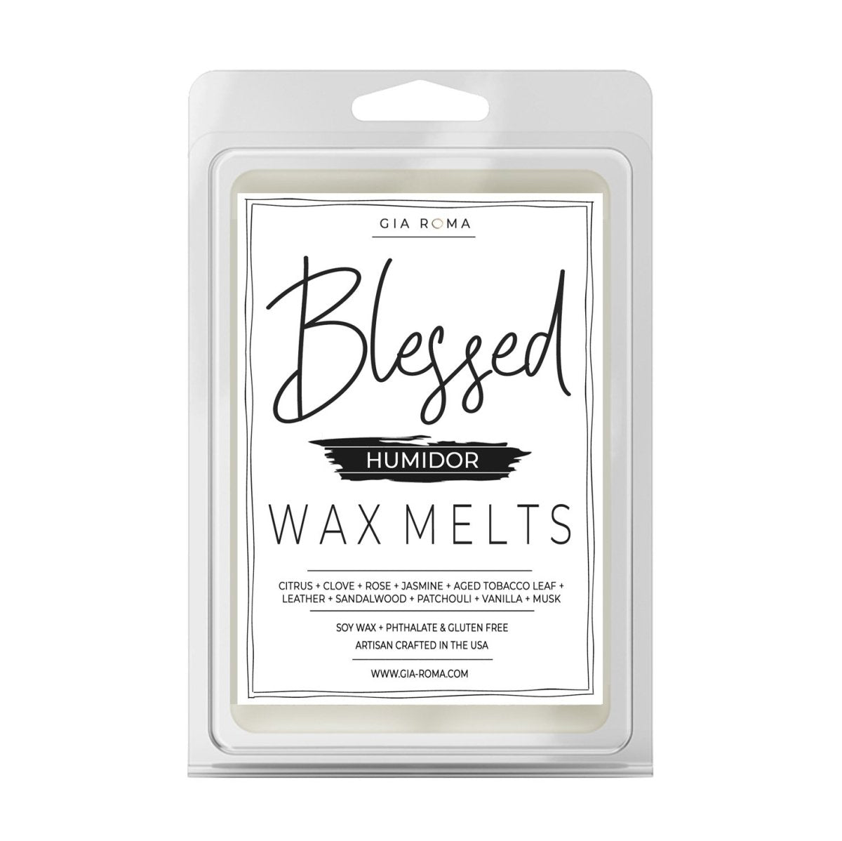 Humidor Scented Soy Wax Melts Premium USA Melt Line Blessed Citrus Clove Rose Tobacco Leather