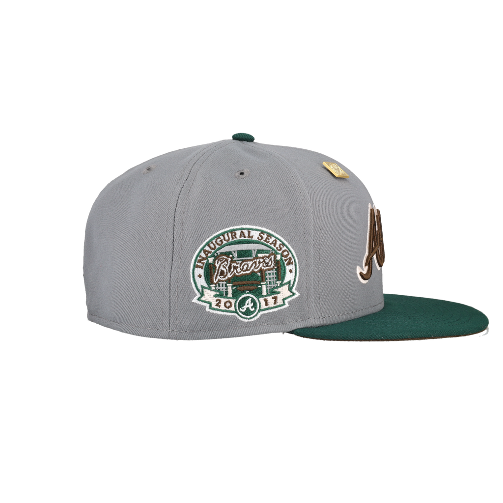 Atlanta Braves Grey 2017 Inaugural Season Patch 59Fifty Fitted Hat