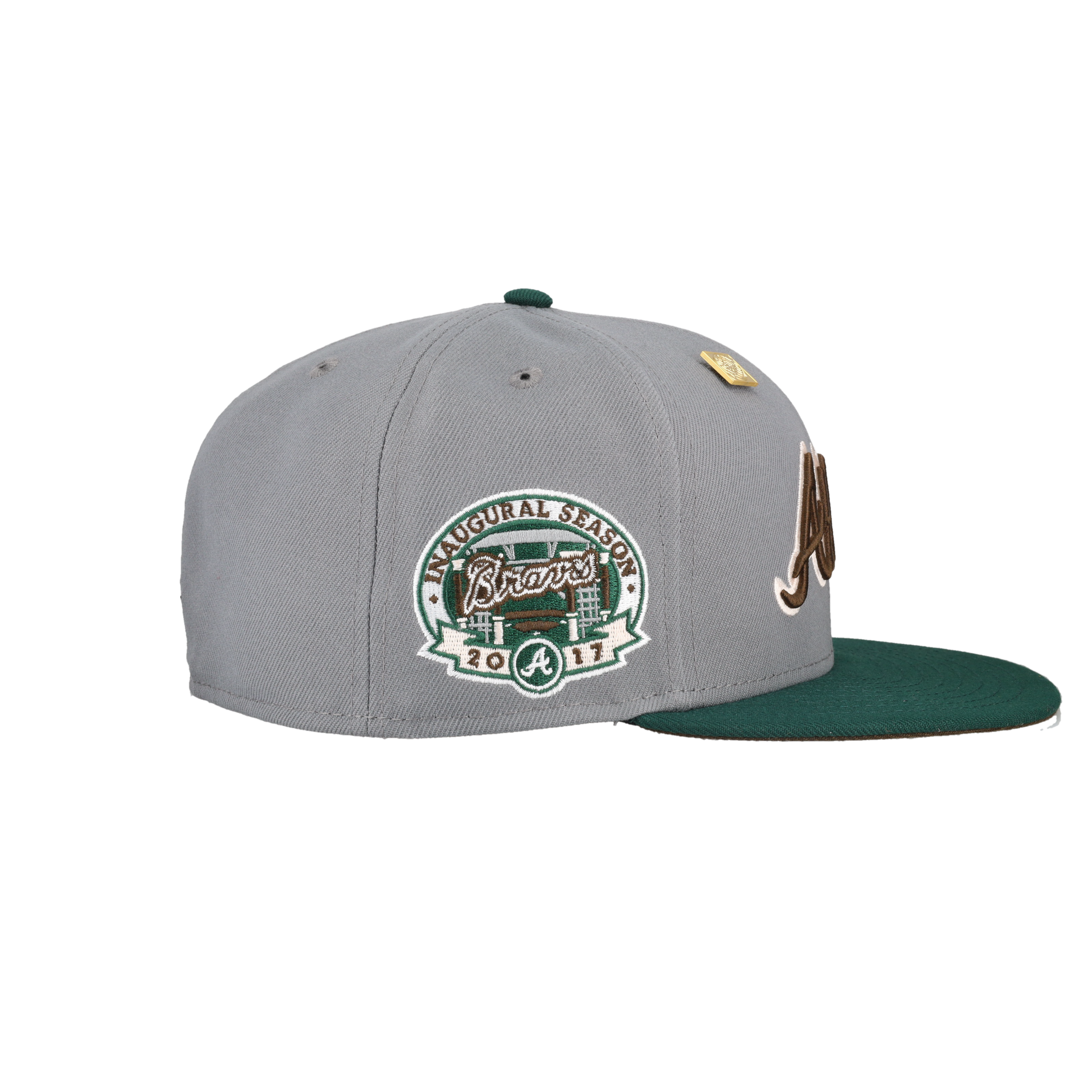 Atlanta Braves Grey 2017 Inaugural Season Patch 59Fifty Fitted Hat