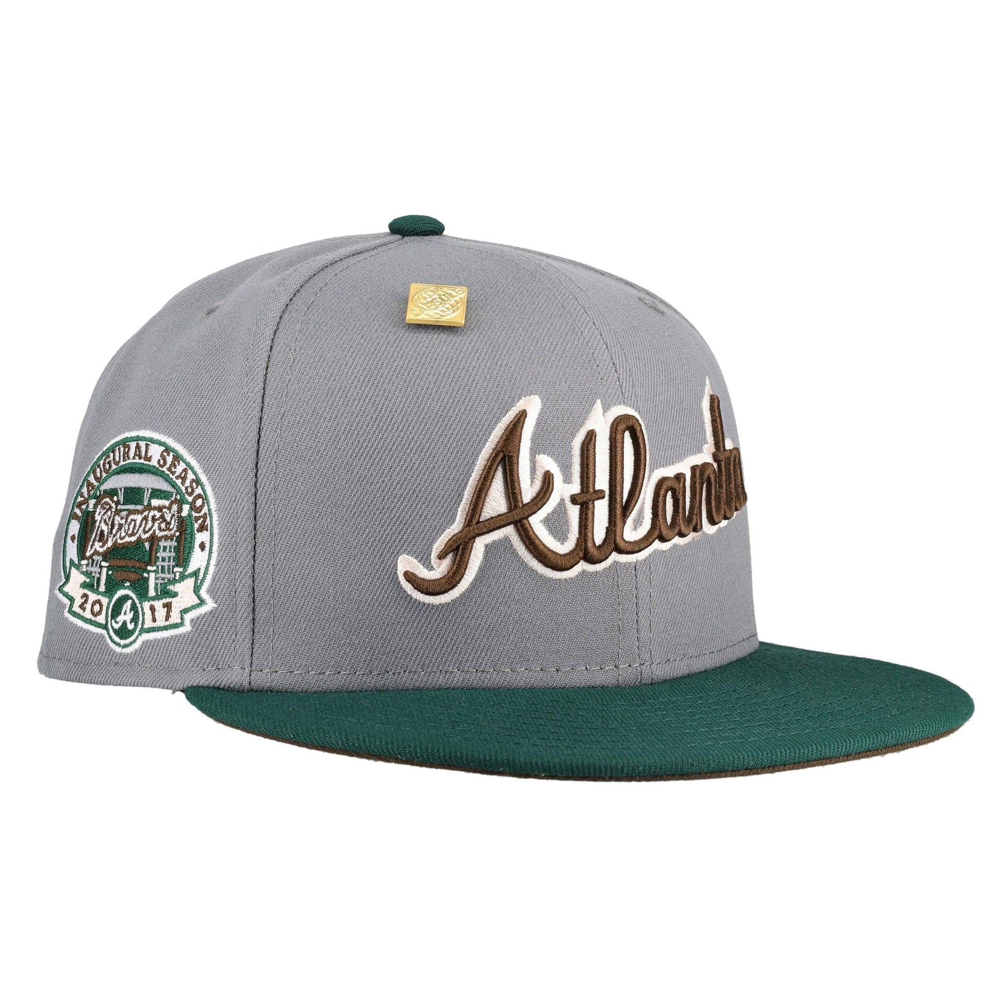 Atlanta Braves Grey 2017 Inaugural Season Patch 59Fifty Fitted Hat