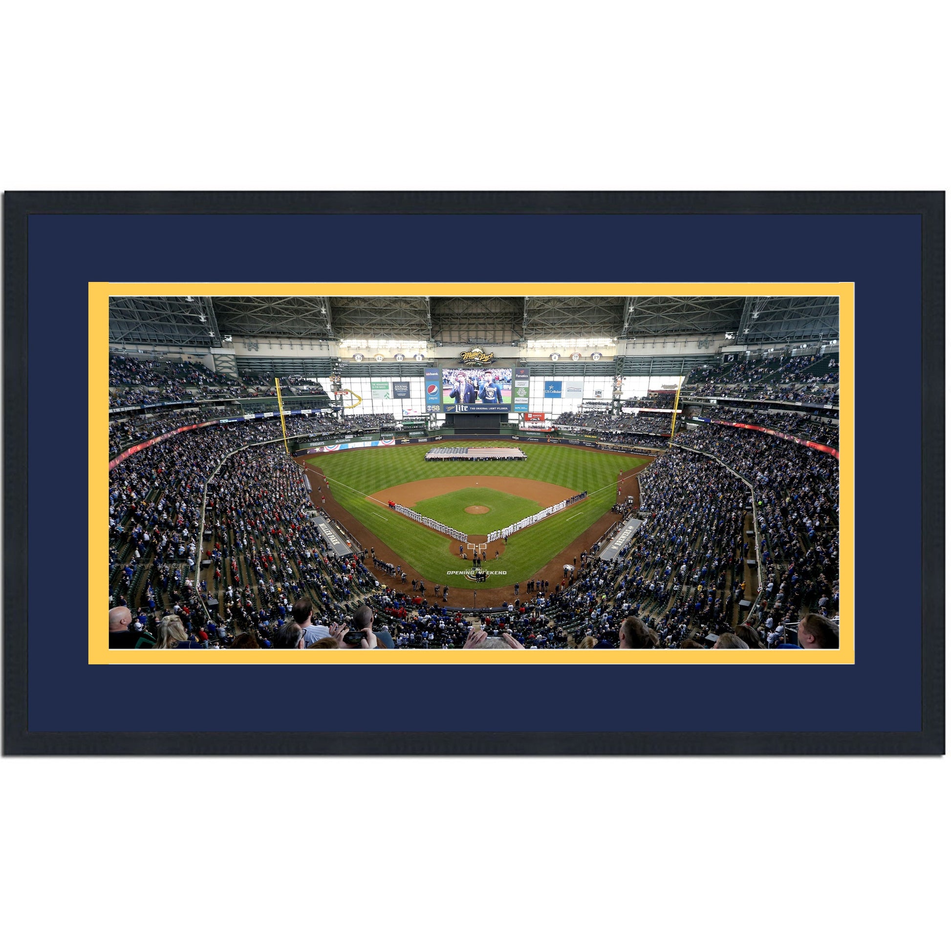 Framed American Family Field Milwaukee Brewers MLB 16x24 Baseball Photo Professionally Matted