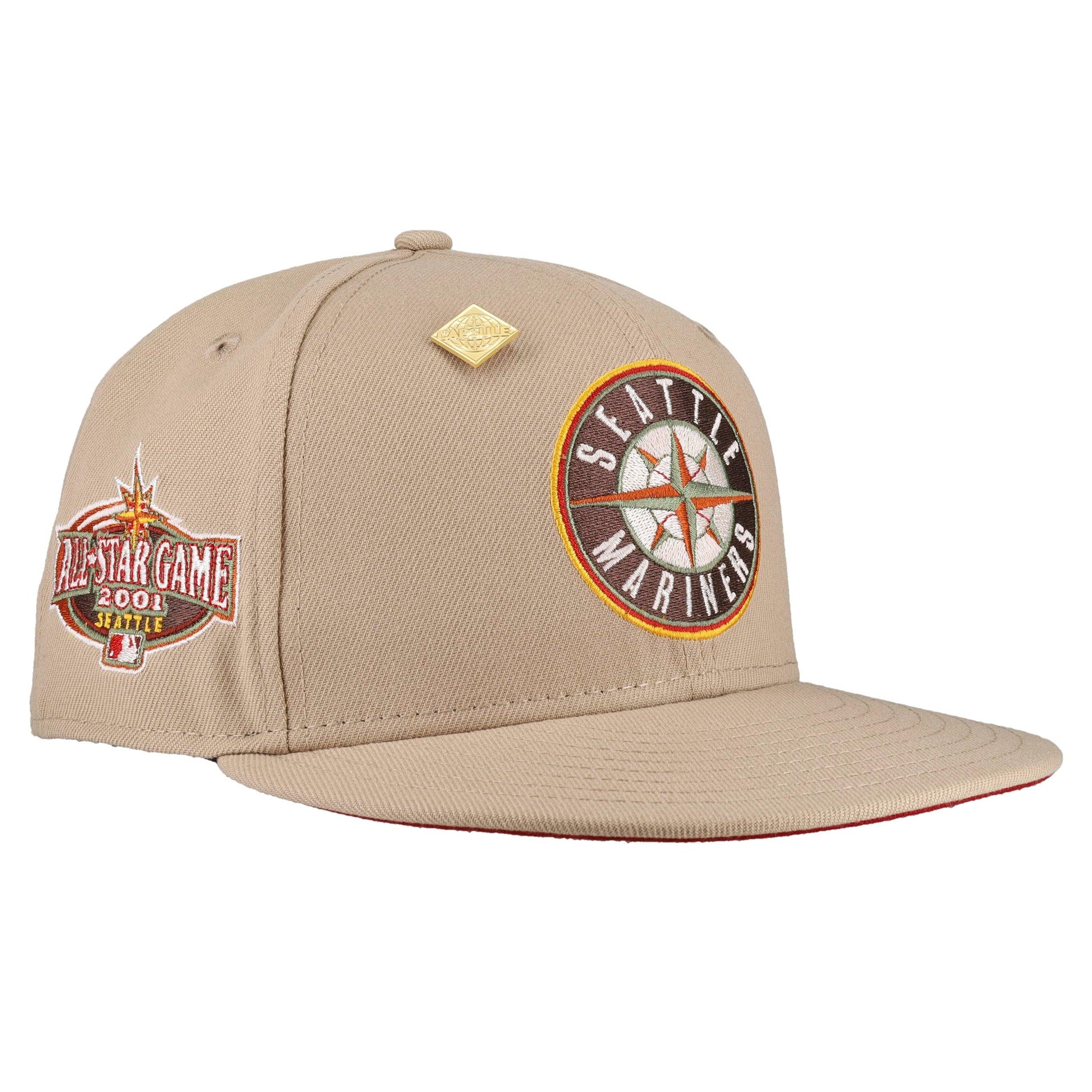 Seattle Mariners 2023 Warm Wine Collection 2001 All Star Game Fitted Hat