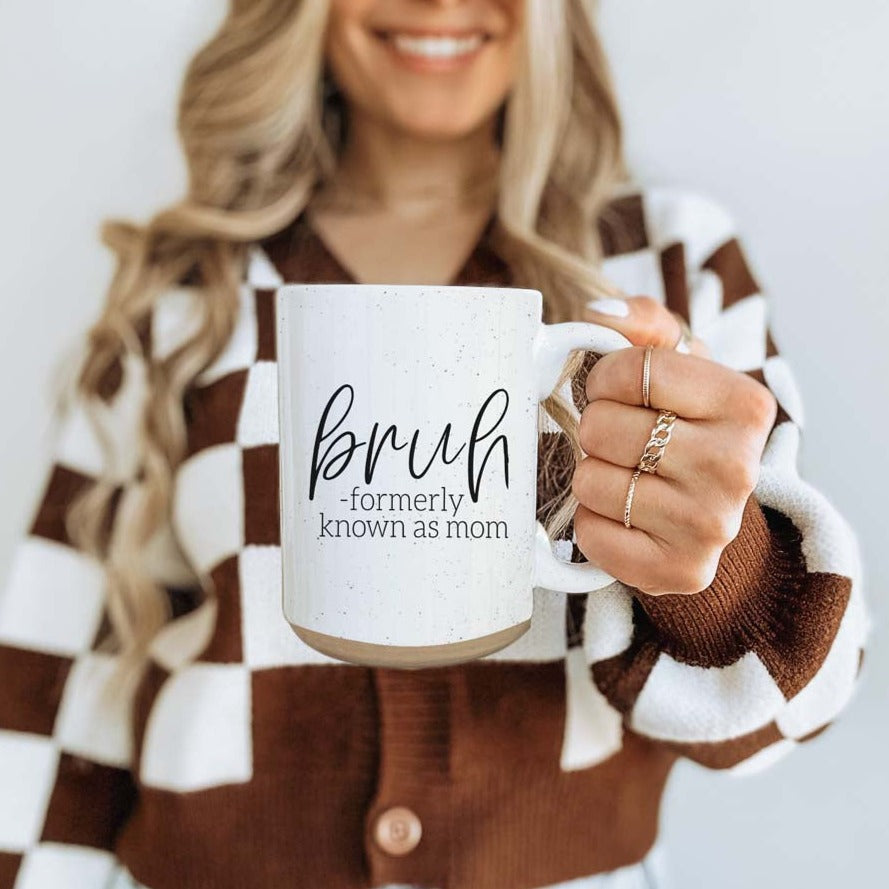 Bruh 16oz Ceramic Coffee Mug - Funny Statement Morning Tea Cup