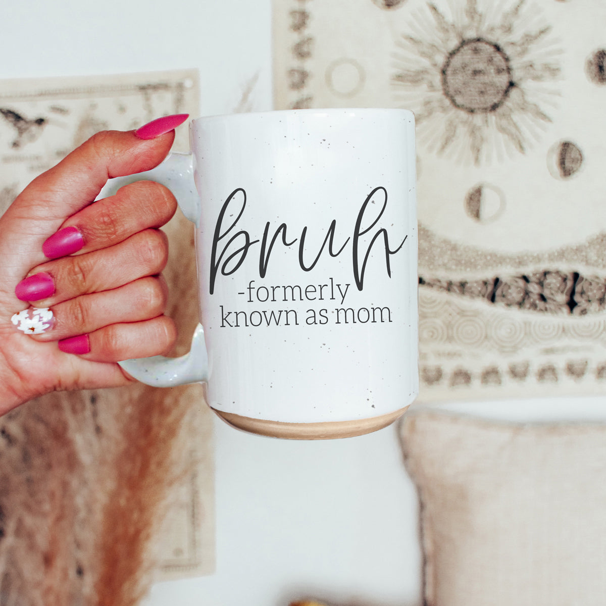 Bruh 16oz Ceramic Coffee Mug - Funny Statement Morning Tea Cup