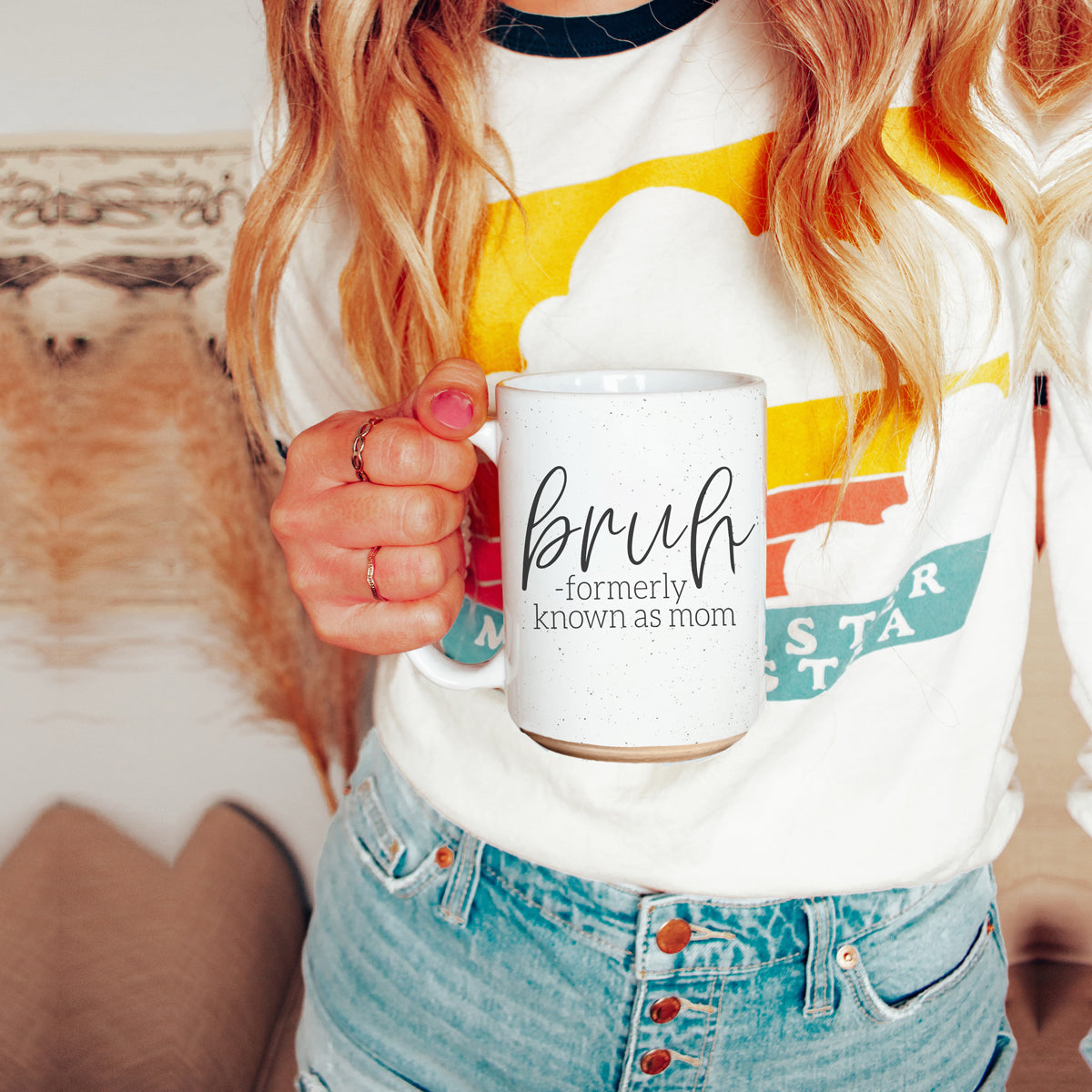 Bruh 16oz Ceramic Coffee Mug - Funny Statement Morning Tea Cup