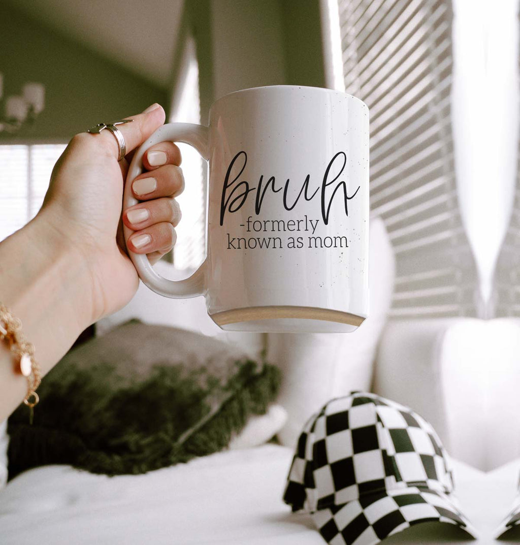 Bruh 16oz Ceramic Coffee Mug - Funny Statement Morning Tea Cup
