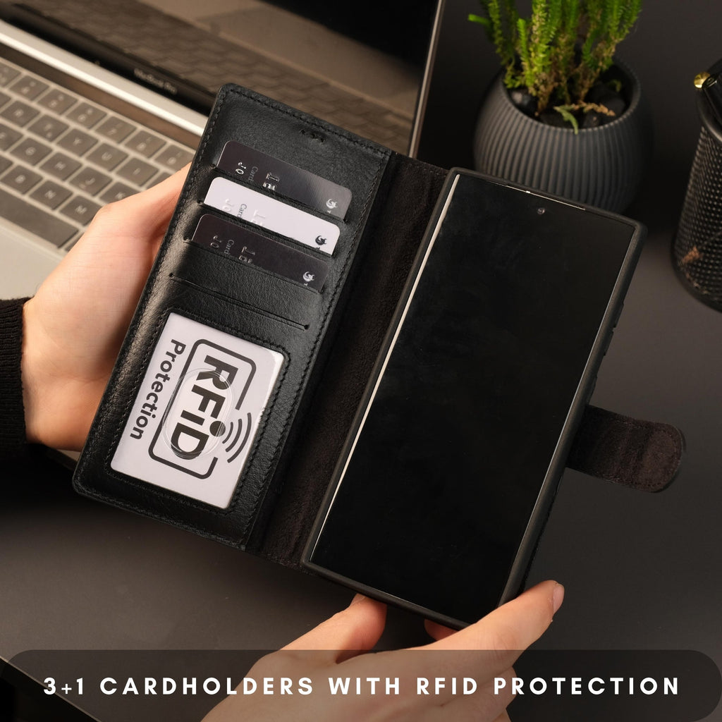 Buffalo Leather Samsung Galaxy S24 Ultra Wallet with Detachable Case