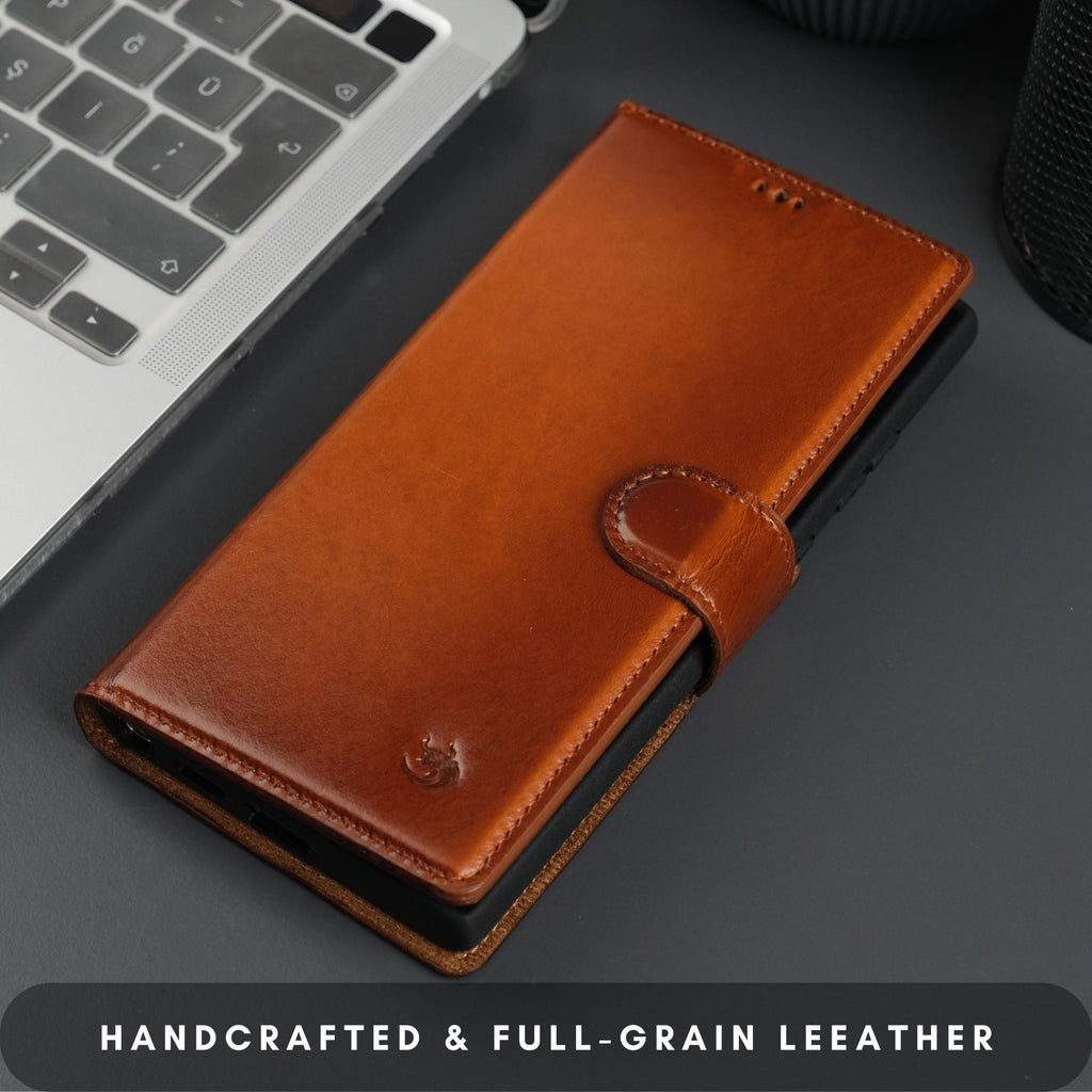 Buffalo Leather Samsung Galaxy S24 Ultra Wallet with Detachable Case