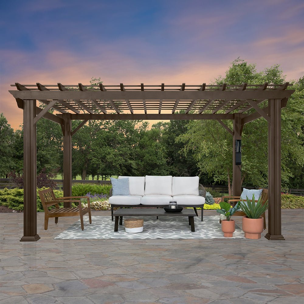 [10X12FT] Alora Heavy-Duty Backyard Galvanized Steel Powder Coated Pergola (SAK73041)