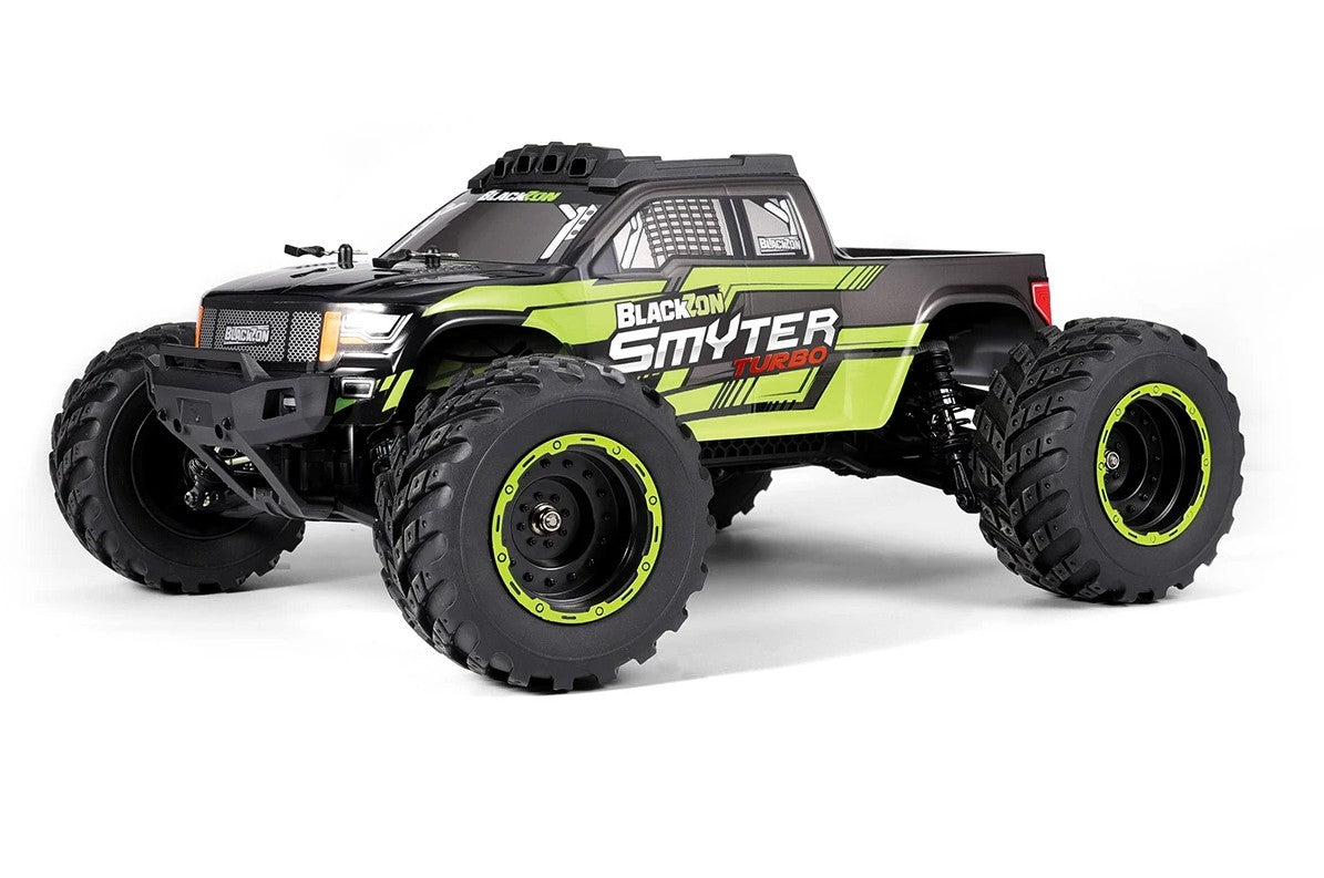 BlackZon Smyter MT Turbo 1/12 Scale 4WD 3S Brushless Electric Monster Truck RTR (Green) - 540251