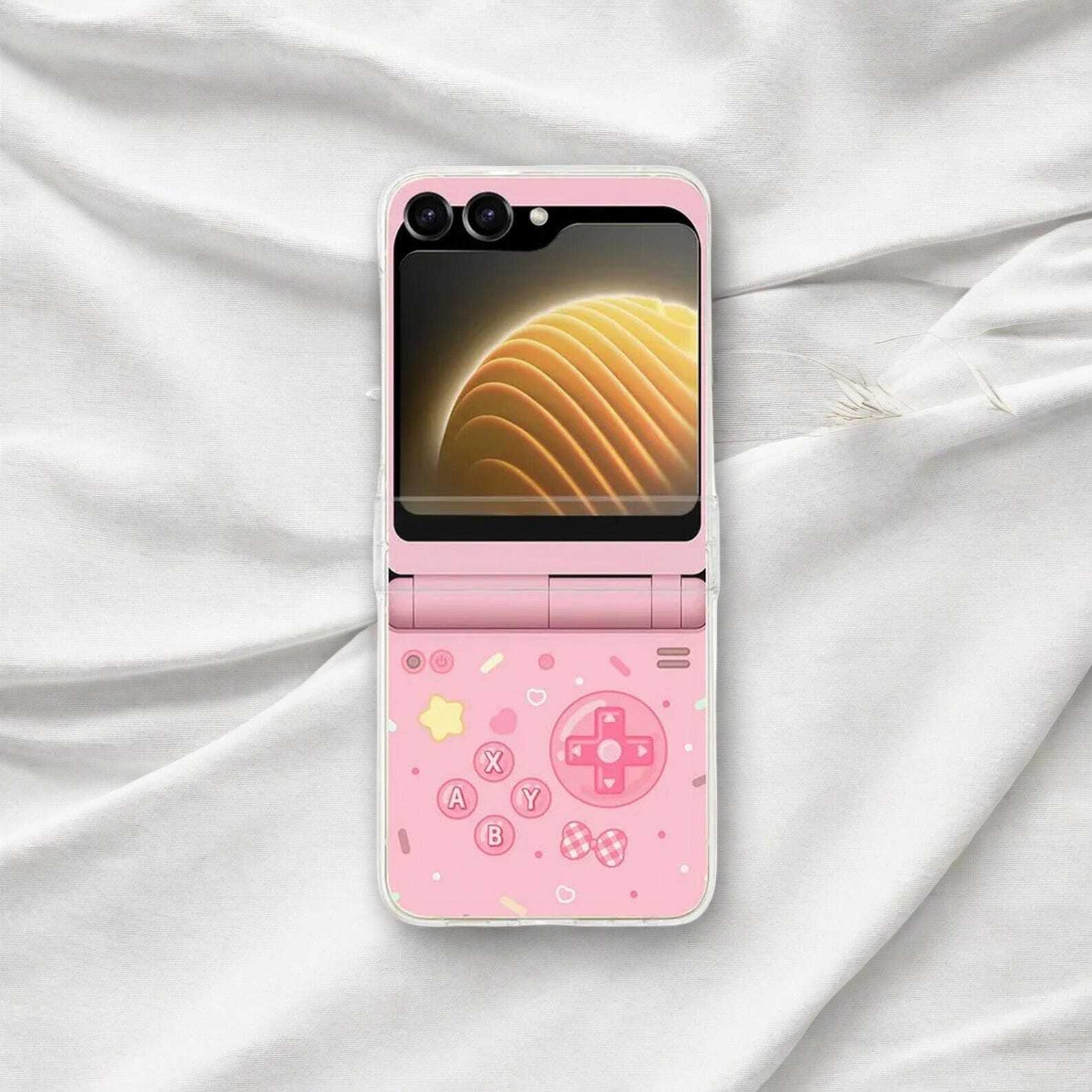 Cute Cartoon Clear Phone Case for Samsung Galaxy Z Flip 3/4/5/6 5G - Hard Crystal PC Back Cover with Fun Design and Durable Protection