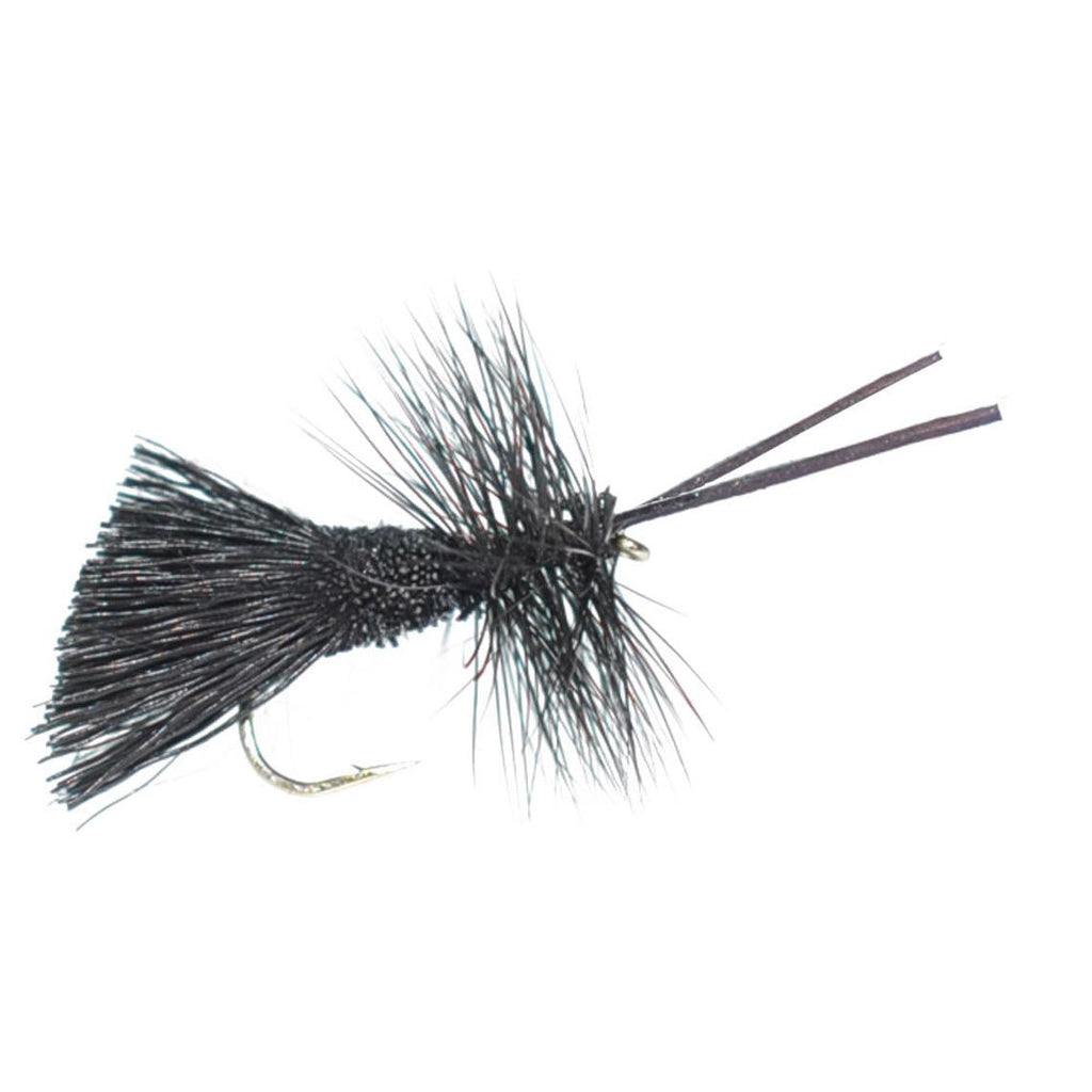 Goddard Caddis Black Dry Fly - 12 Flies Hook Size 12