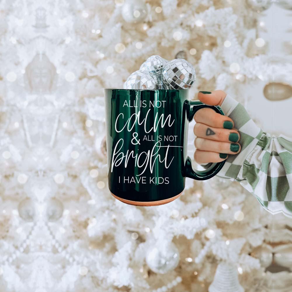 Christmas Ceramic Coffee Mug Double-Sided Snarky Holiday Gift Funny Santa Mug
