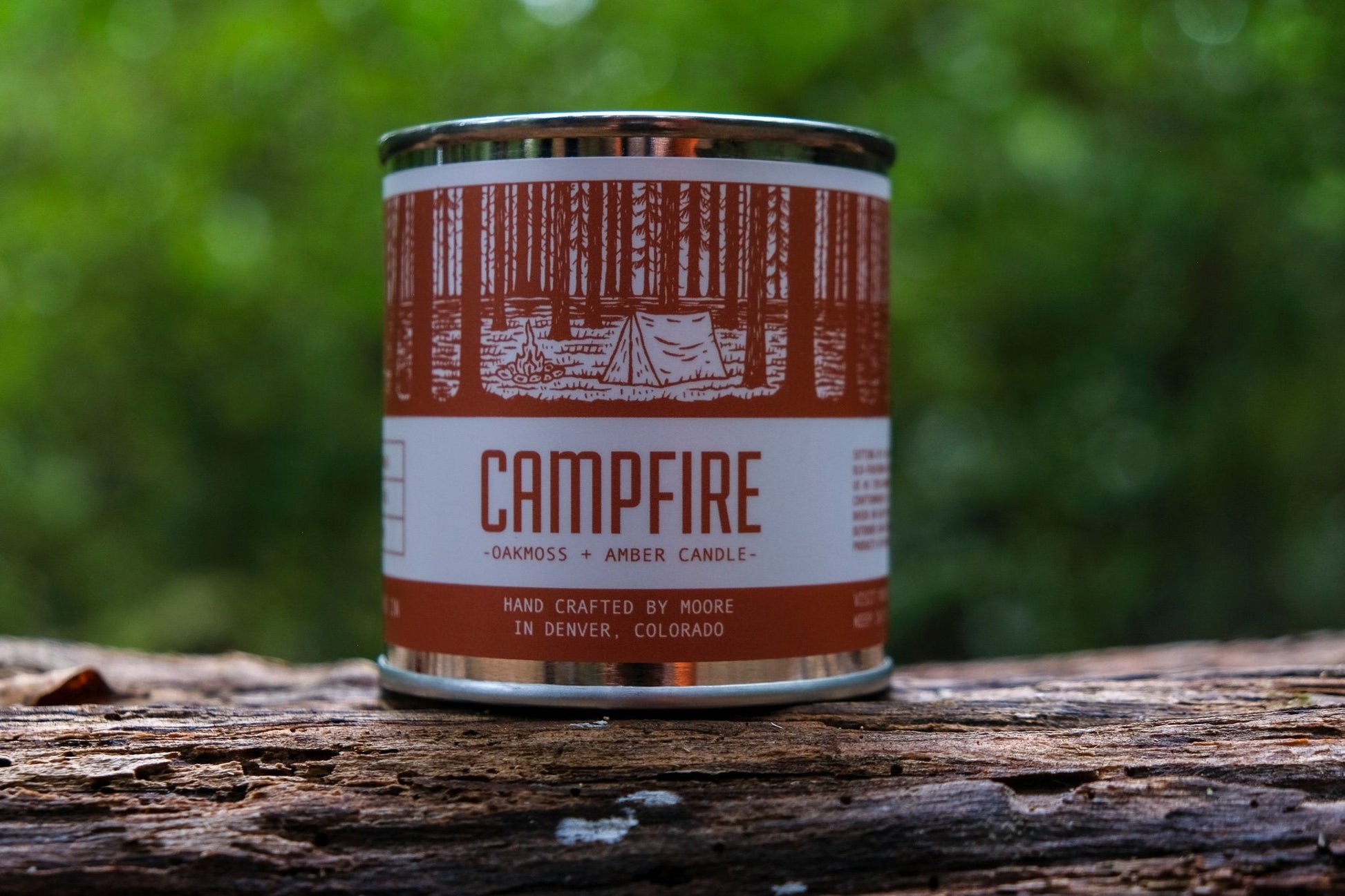 Campfire Soy Candle Oakmoss Amber Scented Hand Poured