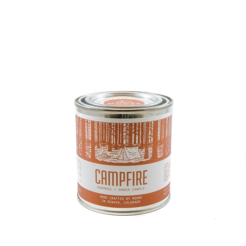 Campfire Soy Candle Oakmoss Amber Scented Hand Poured