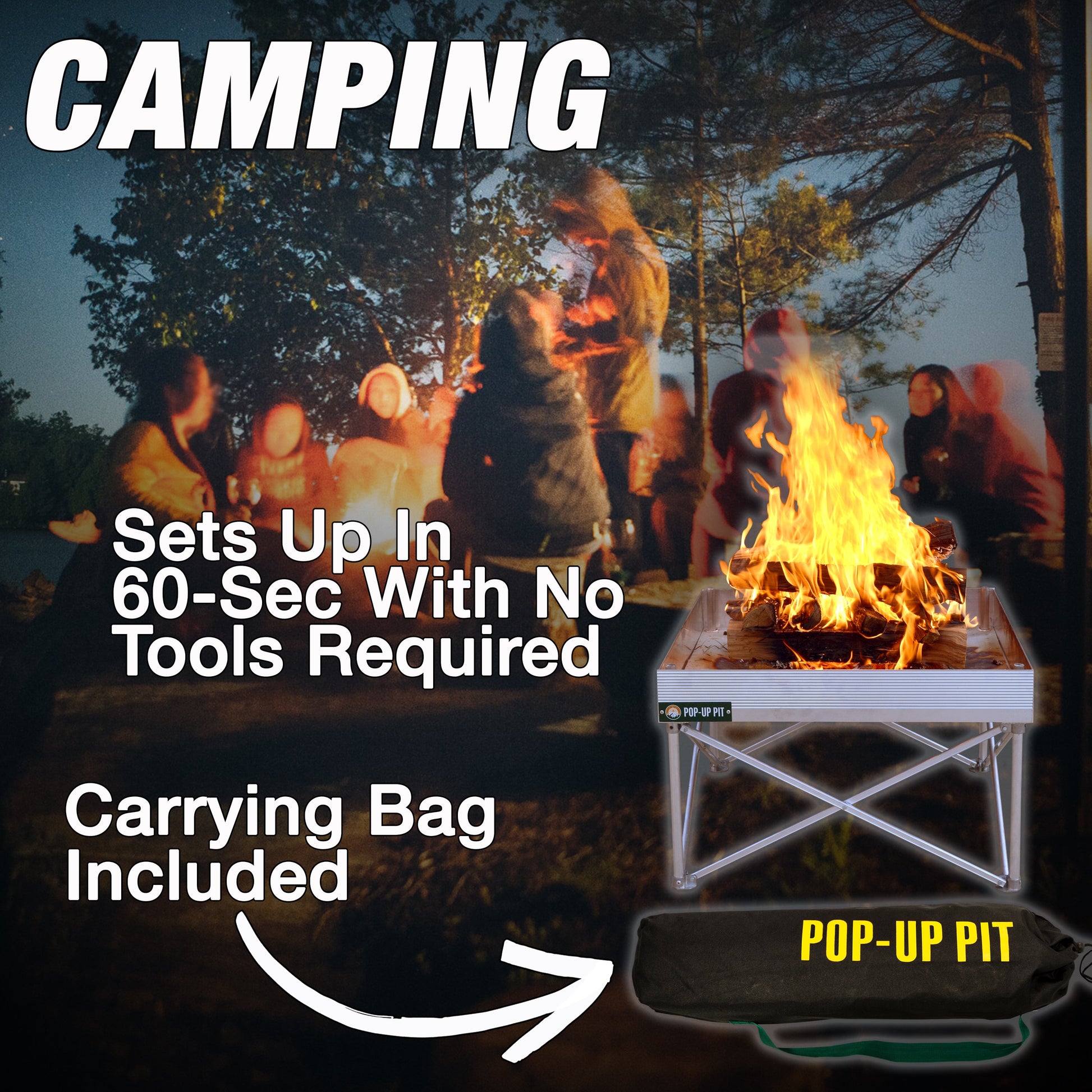 Pop-Up Fire Pit - Go Anywhere Kit