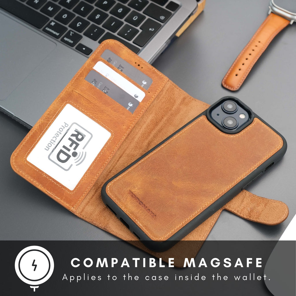 Casper iPhone 16 Wallet Case Leather MagSafe