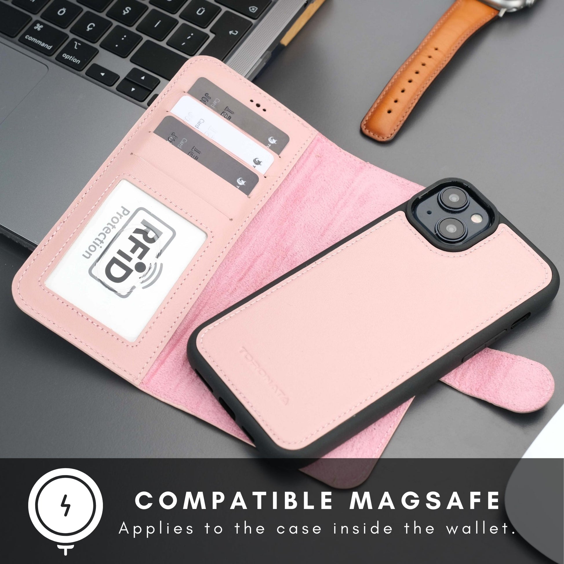 Casper iPhone 16 Plus Wallet Case Leather MagSafe