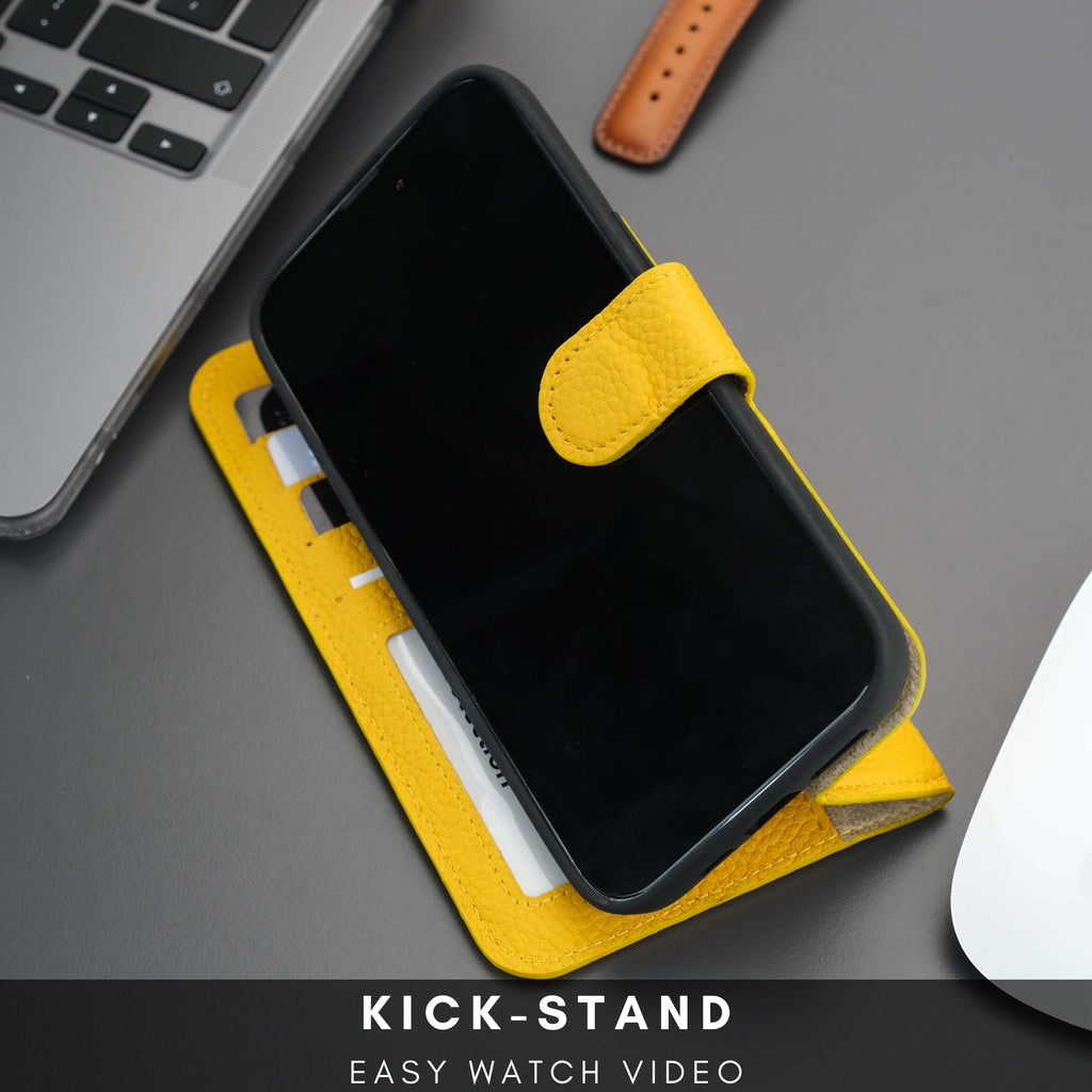 Casper Leather iPhone 15 Pro Wallet Case | Detachable MagSafe Compatible RFID Protection