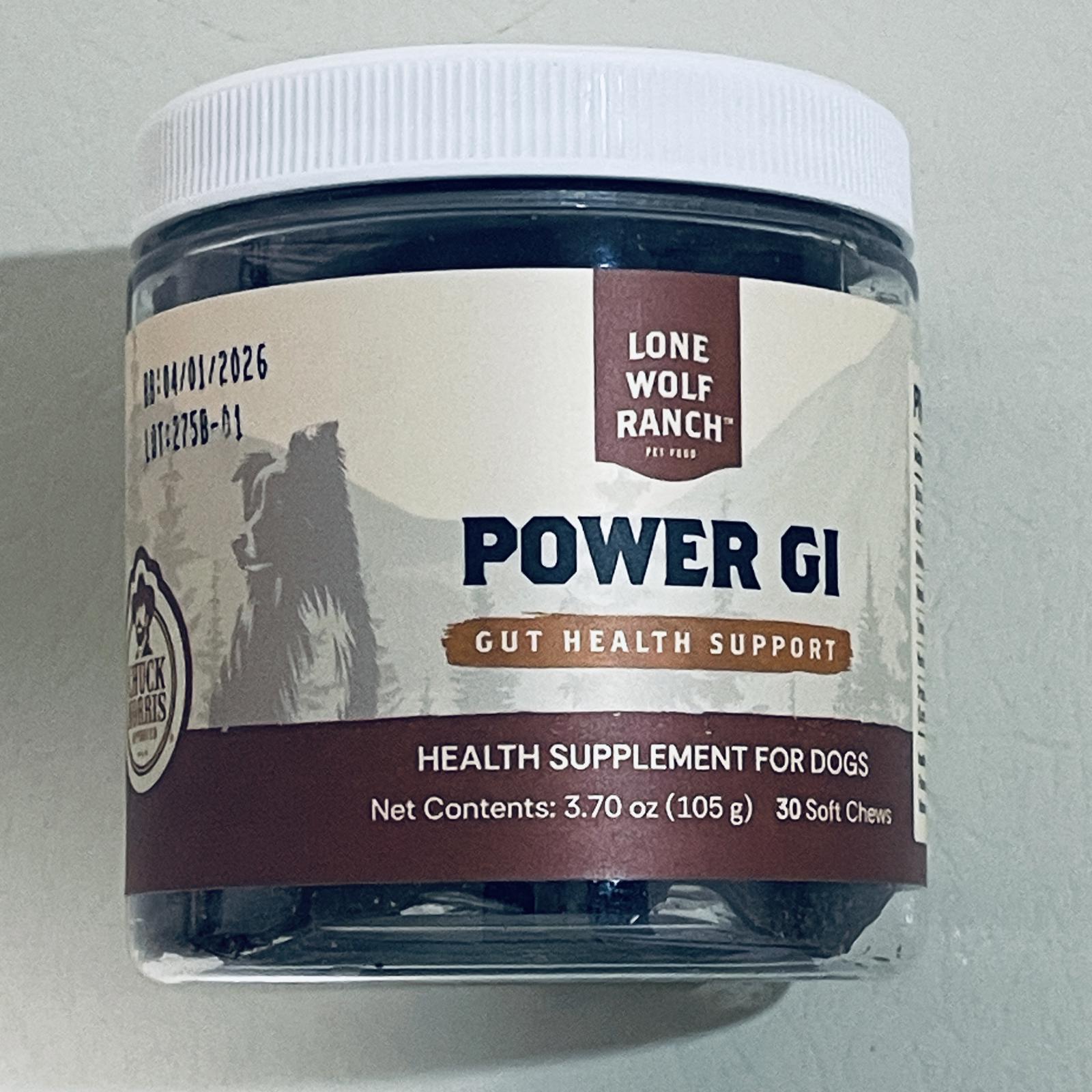Lone Wolf Ranch Power GI Gut Health Support Supplement for Dogs