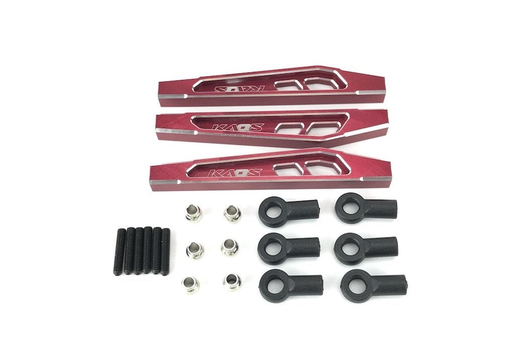 CEN Racing KAOS CNC Aluminum Front Upper & Lower Suspension Links (69mm Red) (3pcs) F450