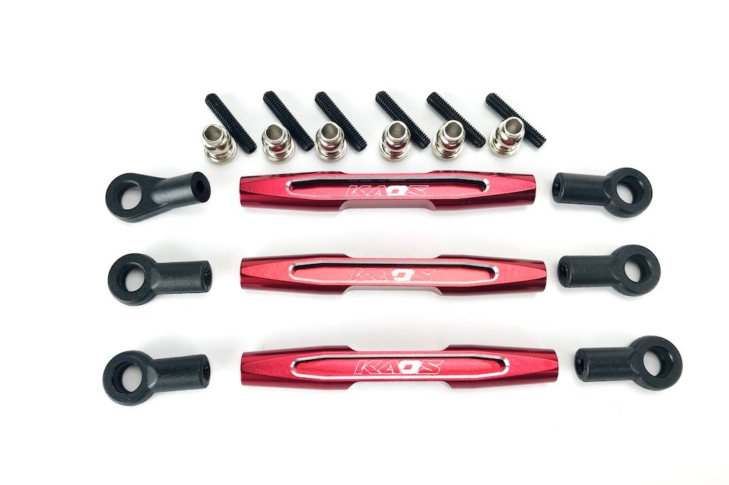 CEN Racing KAOS CNC Aluminum Panhard Bar & Steering Tie Rod (57mm Red) (3pcs) F450