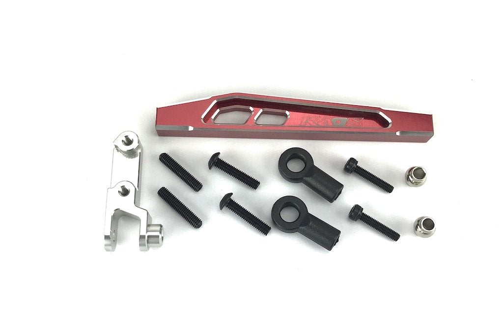 CEN Racing KAOS CNC Aluminum Front 4th Suspension Link - Upper Left 69mm Red/Silver - Ford F-450 Upgrade Part CKD378