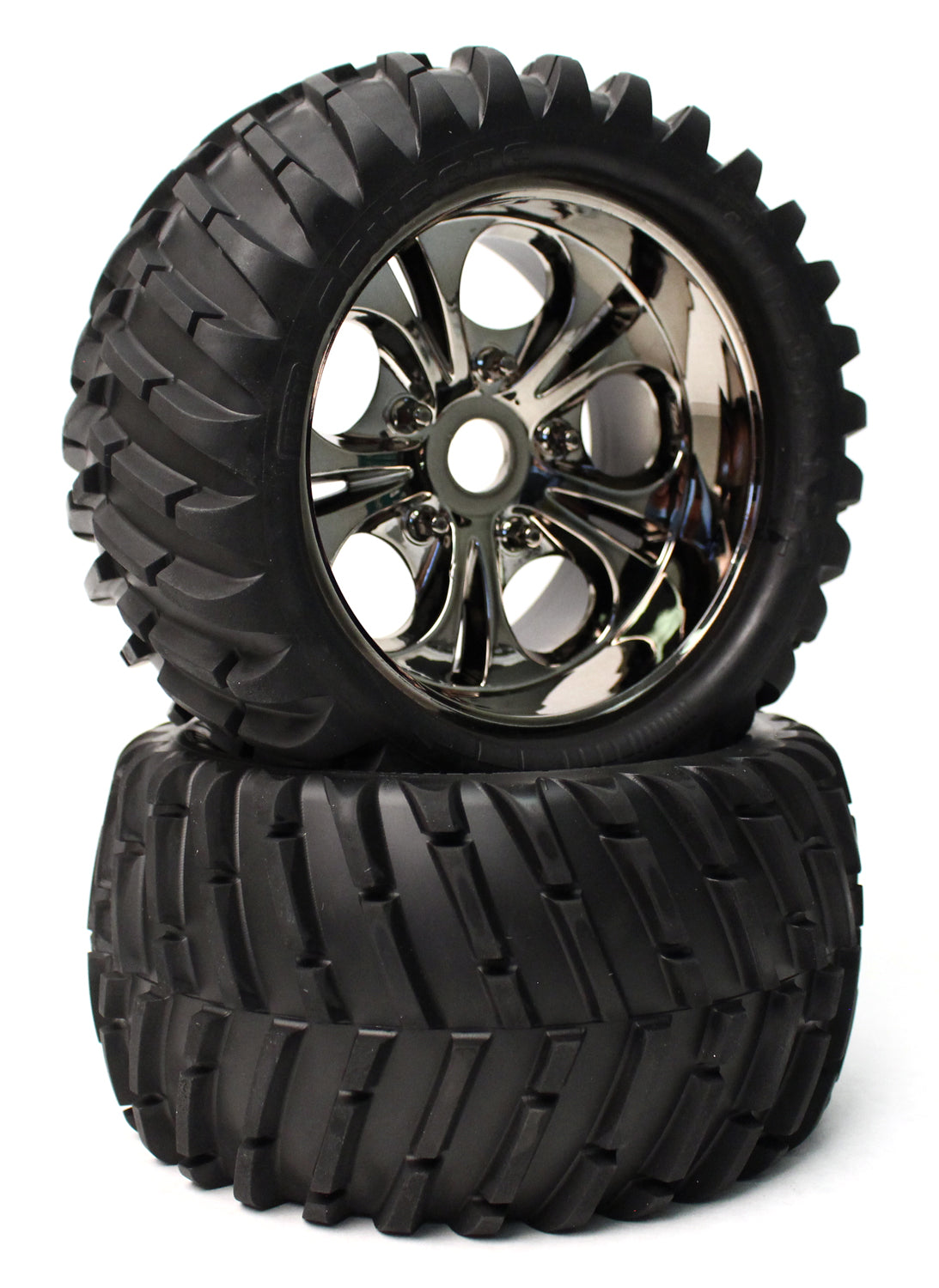 CEN Racing V-Pattern Wheels & Tires (Pre-Glued 1pr) for Colossus XT