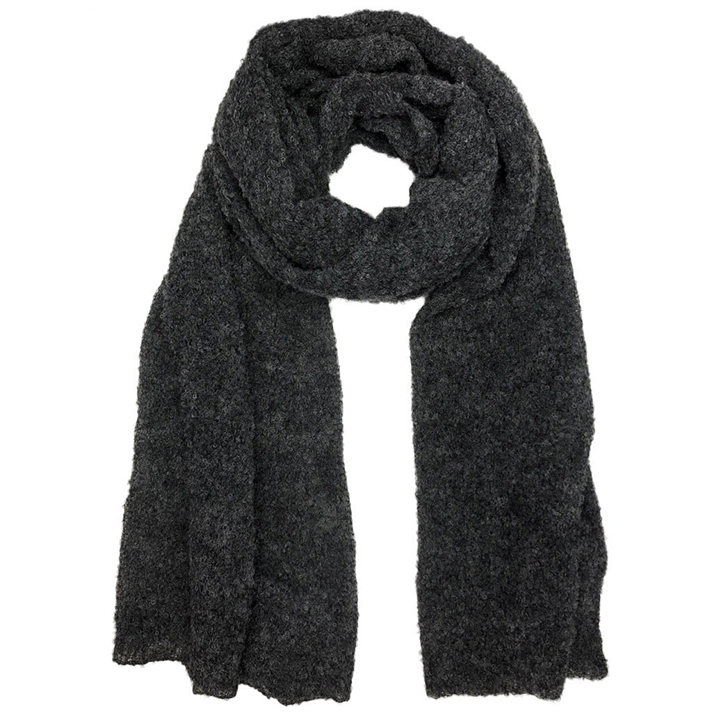 Charcoal Alpaca Scarf Oversized Ultra Plush Lightweight Warm Soft Thermal Wrap