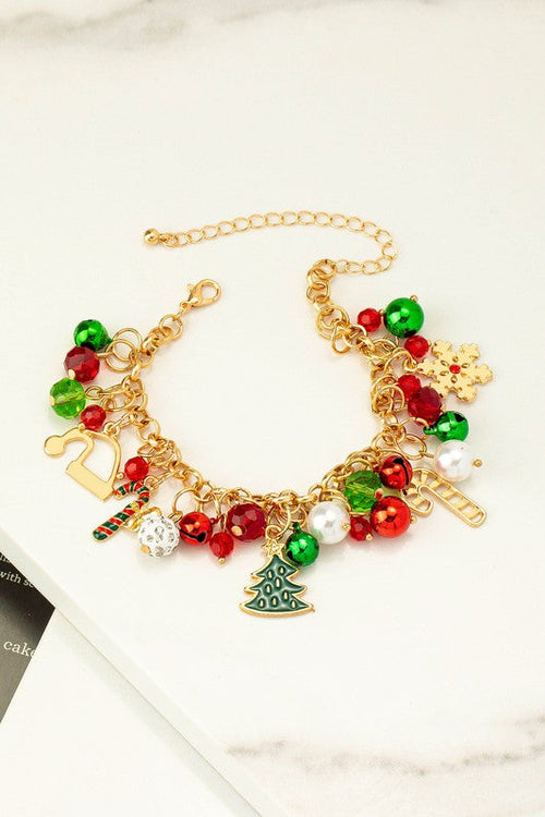 Christmas Bell Charm Bracelet Festive Gold Jingle Bells