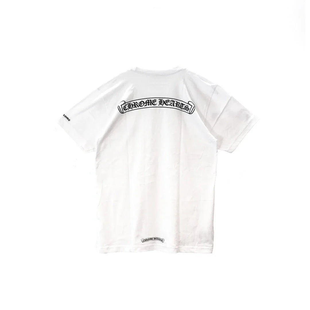 Chrome Hearts Scroll Logo Pocket T-shirt - WHITE