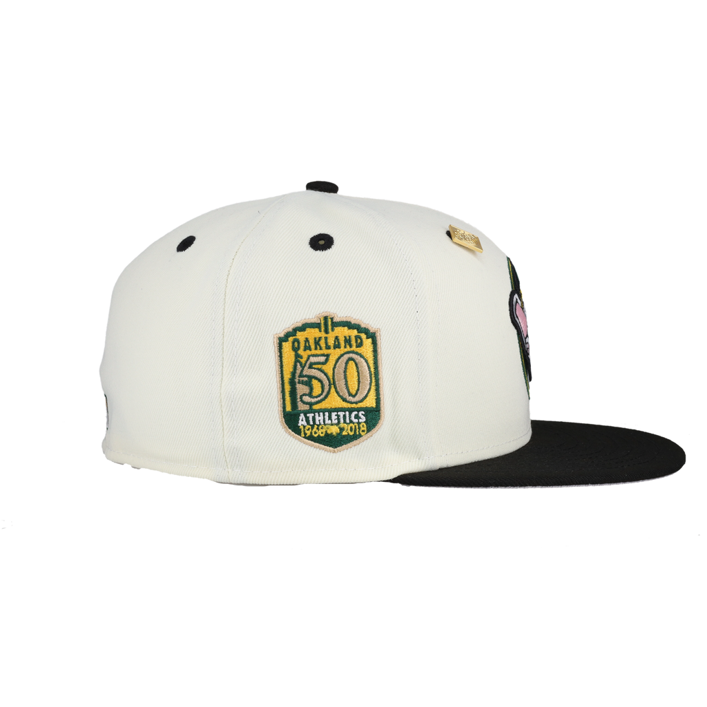 Oakland Athletics Stomper Mascot 50th Anniversary Patch 59Fifty Fitted Hat