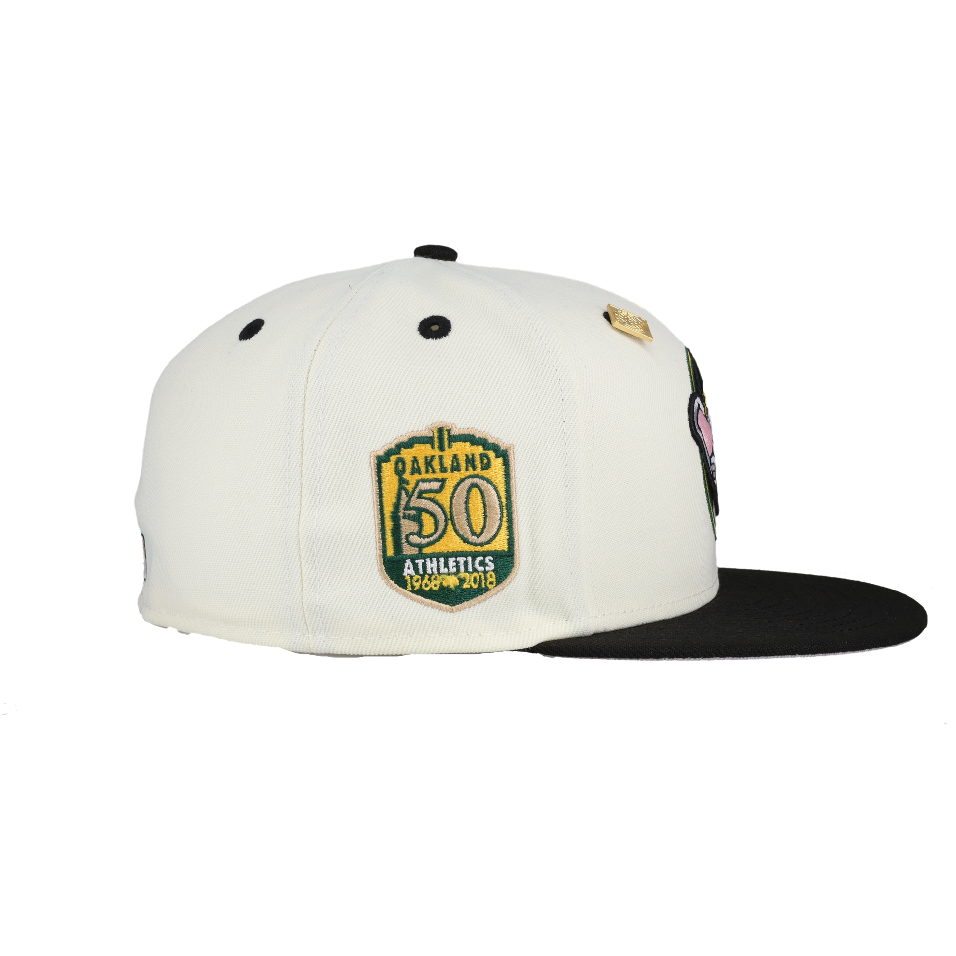 Oakland Athletics Stomper Mascot 50th Anniversary Patch 59Fifty Fitted Hat