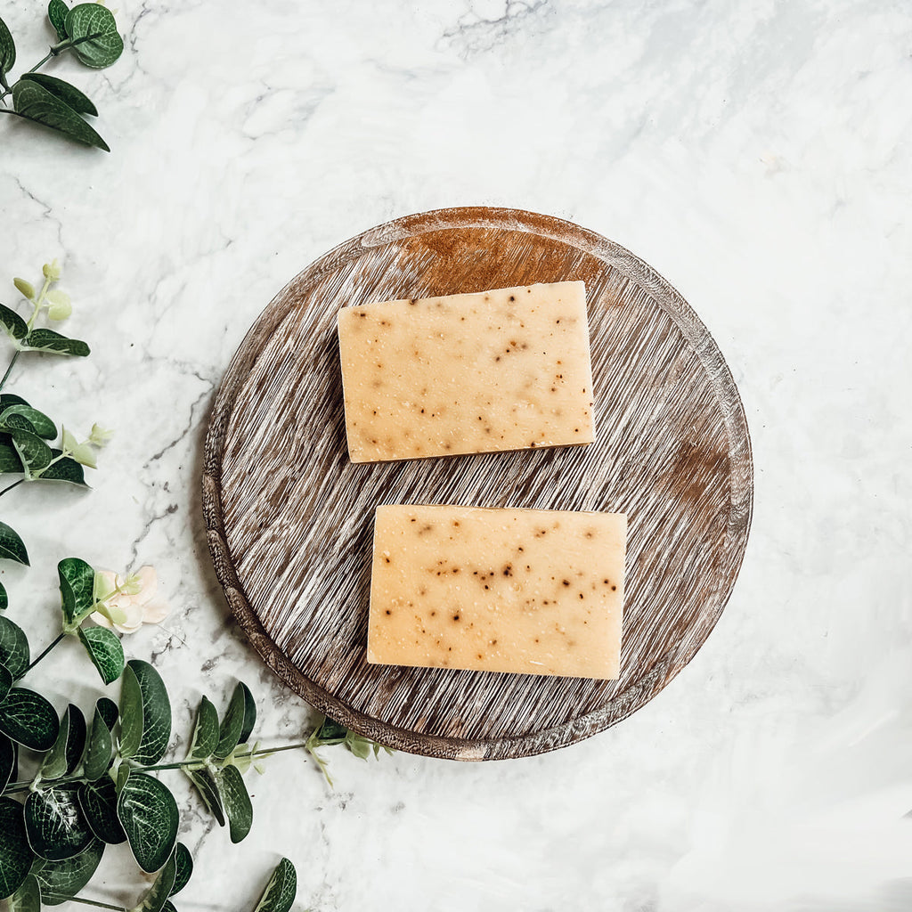 Cinnamon Latte Soap Bar - Spicy Cinnamon Coffee Scent With Coffee Grounds
