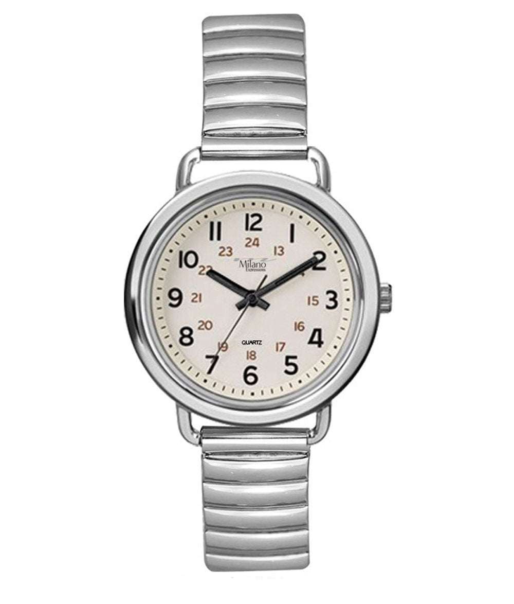 Classic Women's Watch Expandable Band Large Numerals