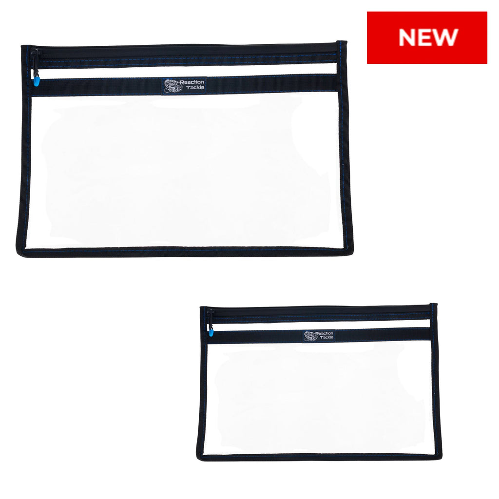 Reaction Tackle Clear Storage Bag Tackle Pak - Water-Resistant Plastic Storage - New